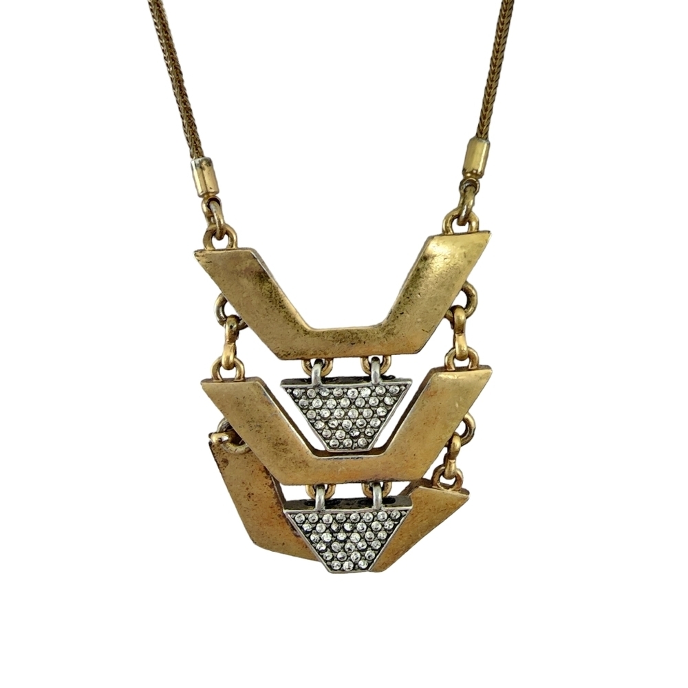 J. Crew art deco pendant necklace boho necklace A0262